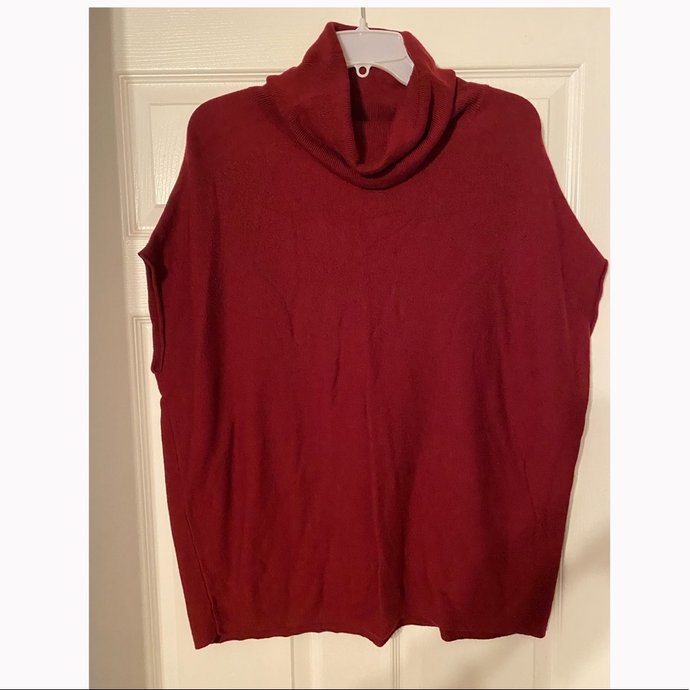 Turtle Neck Poncho Sweater